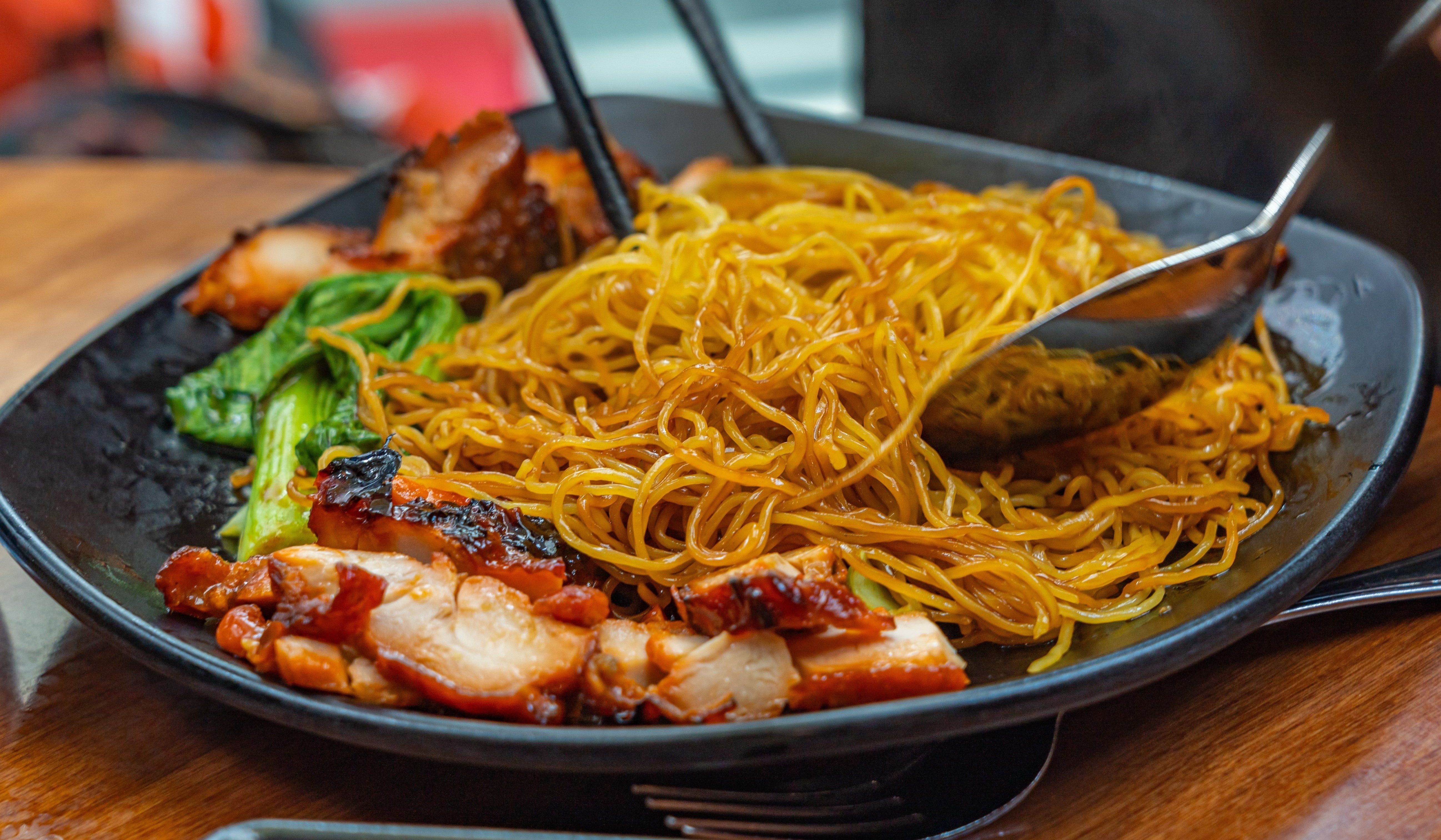 Sticky Pork and Noodles