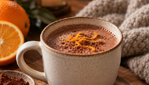 Spiced orange hot chocolate