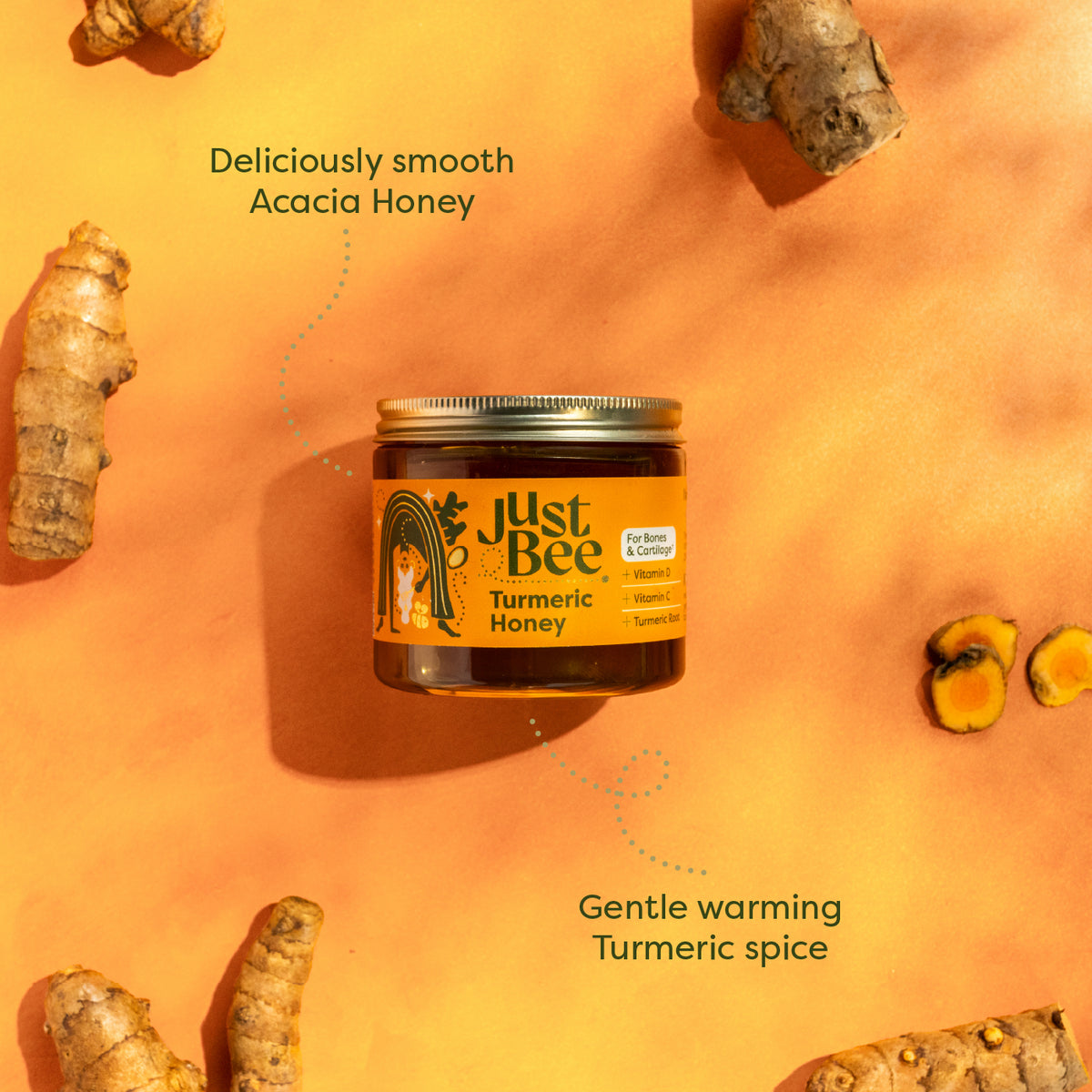 Turmeric Honey with Turmeric Extract, Vitamins D & C (260g)