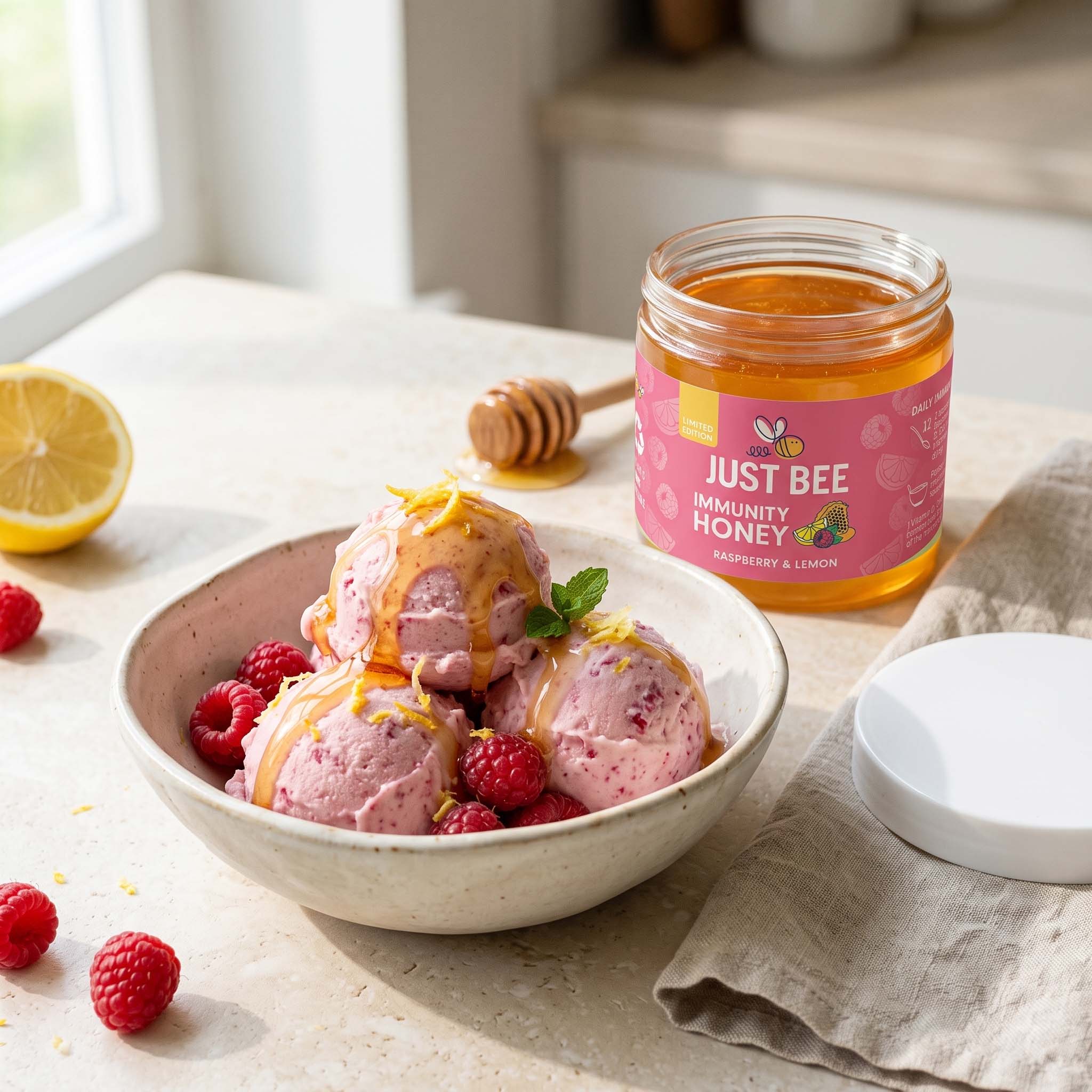 LIMITED EDITION Raspberry & Lemon Immunity Honey Bulkpack (6x260g)