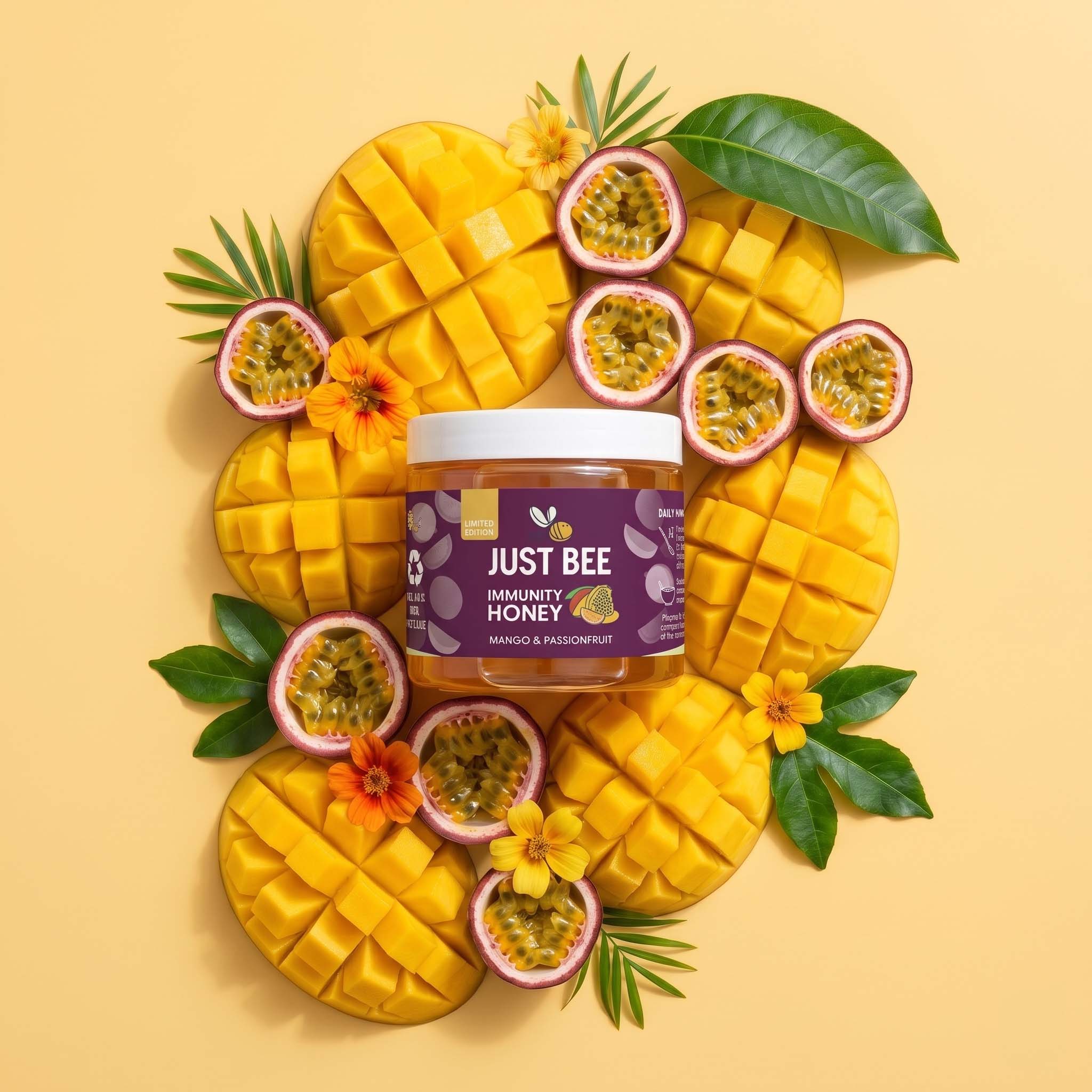 LIMITED EDITION Mango & Passionfruit Immunity Honey (3 x 260g)