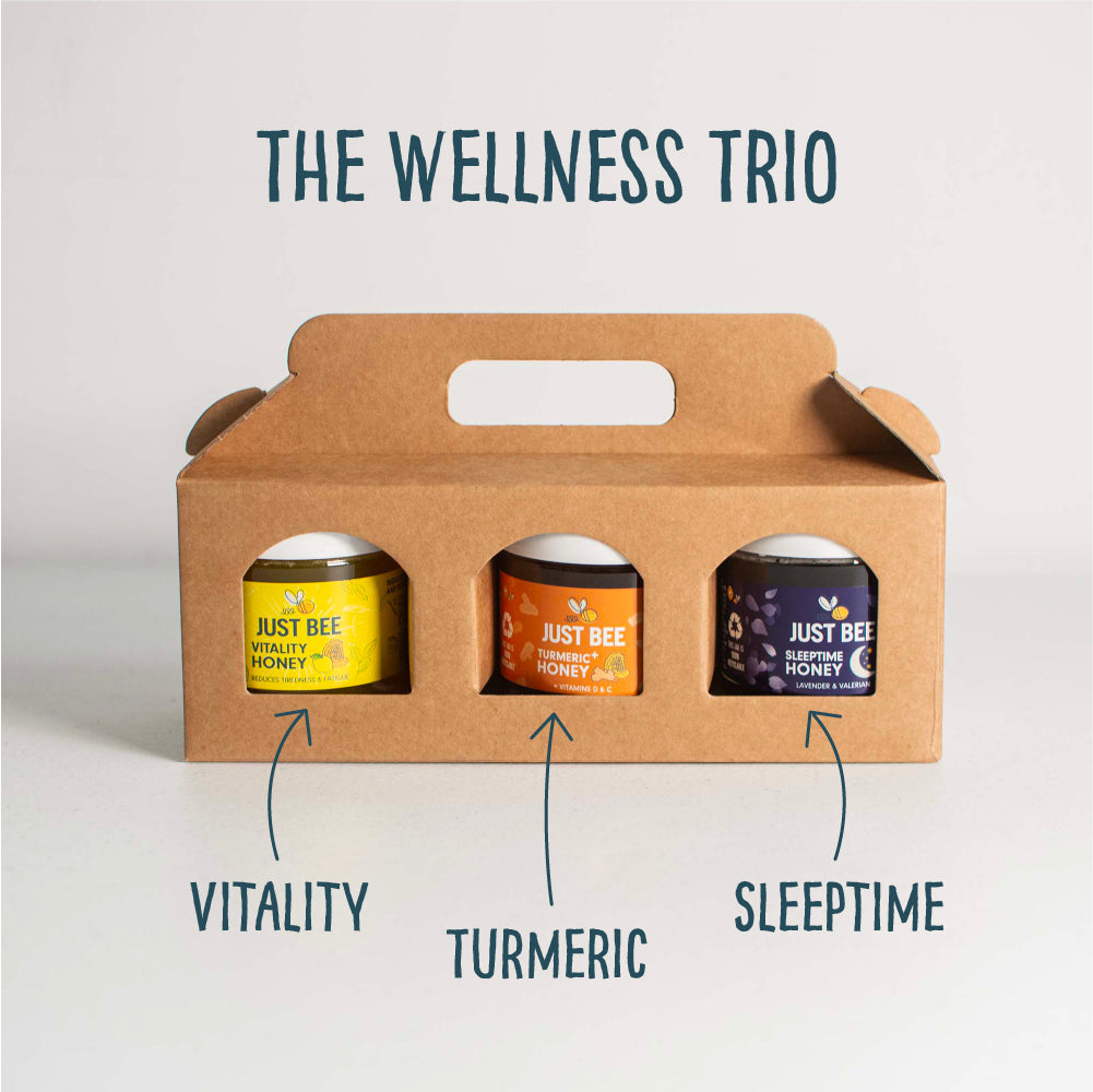 Wellness Honey Trio (Turmeric+, Vitality, Sleeptime) - Gift Box (3x260g)