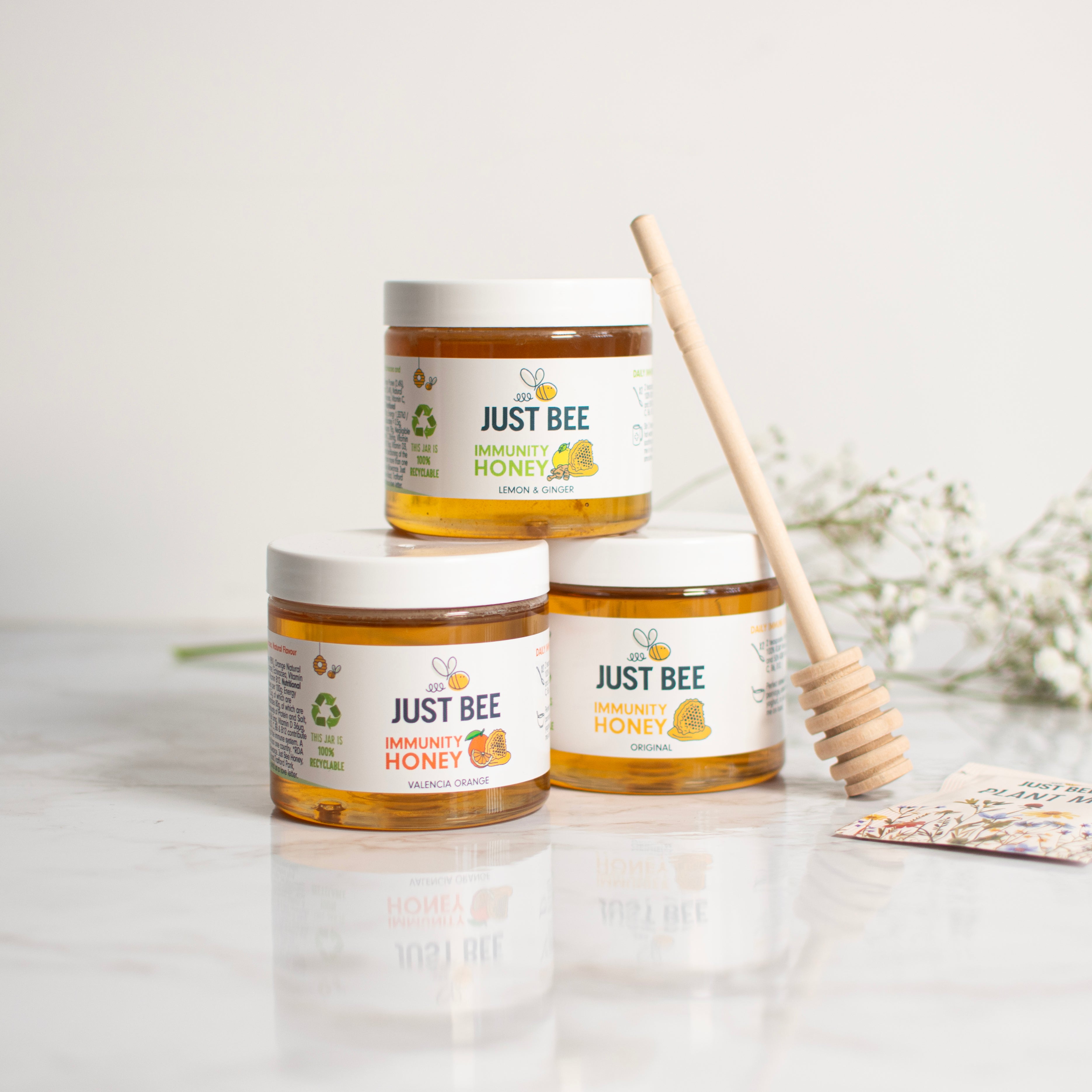 Mixed Immunity Honey Pack (2 Original & 2 Lemon & Ginger & 2 Orange)