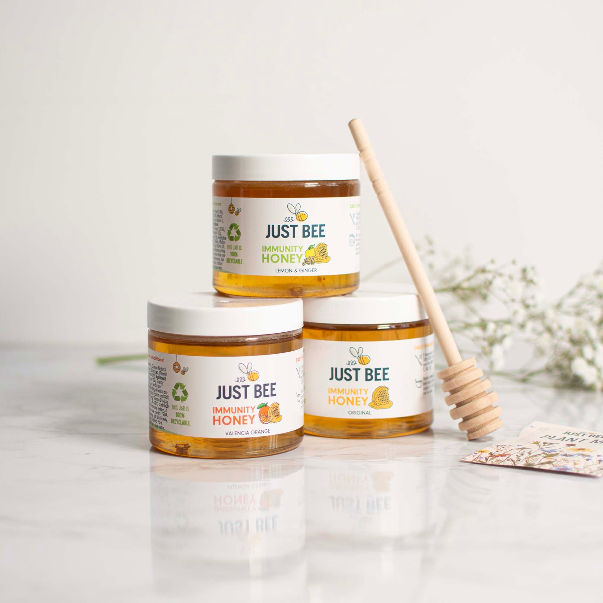 Immunity Honey Trio (Orange, Original, Lemon & Ginger) - Gift Box (3x260g)