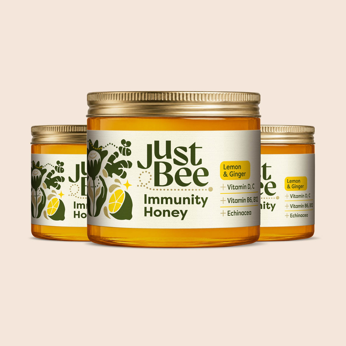 Lemon & Ginger Immunity Honey Multipack (3 x 260g)