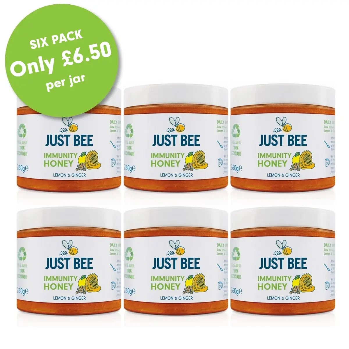 Lemon & Ginger Immunity Honey Bulk Pack (6 x 260g)