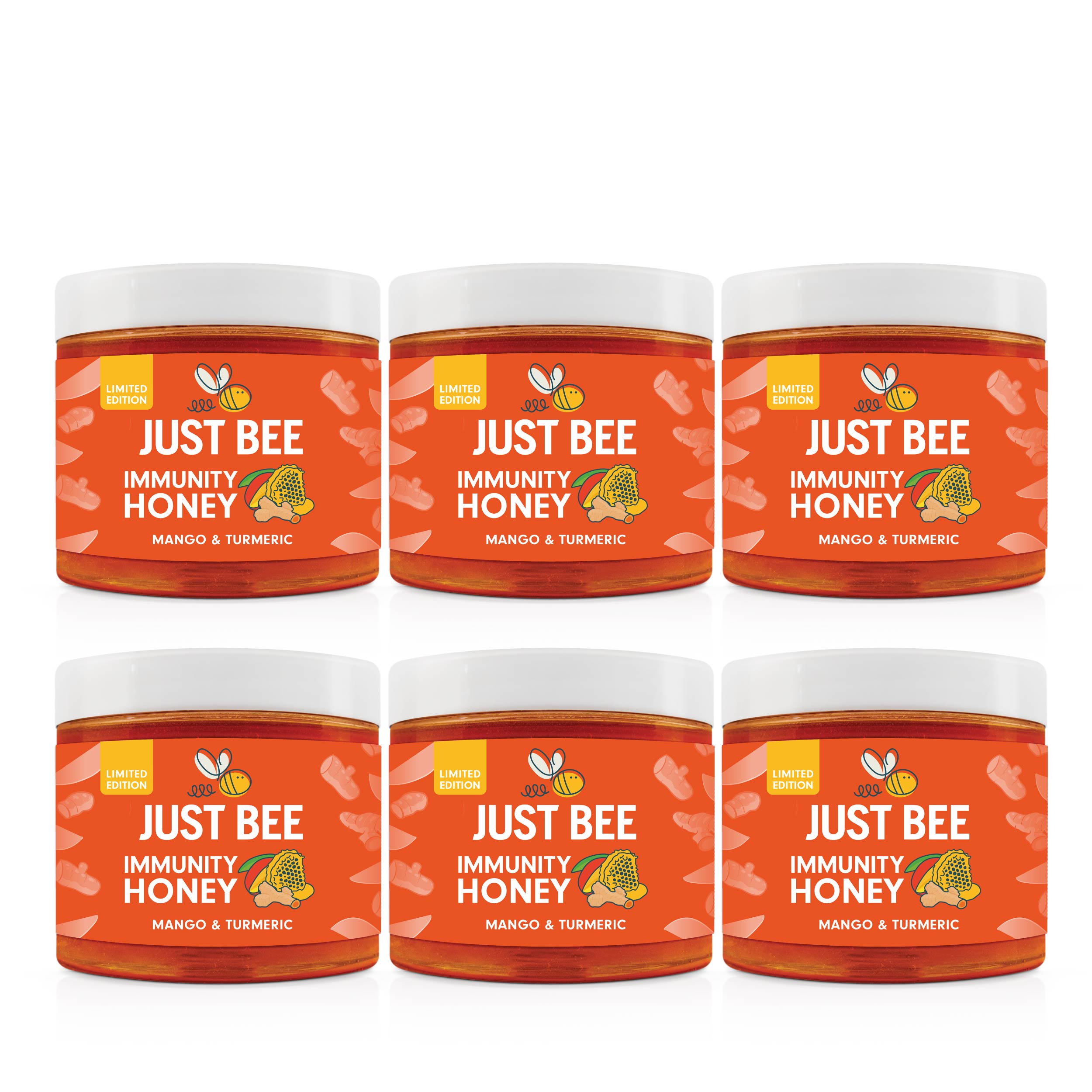LIMITED EDITION Mango & Turmeric Immunity Honey Bulkpack (6x260g)