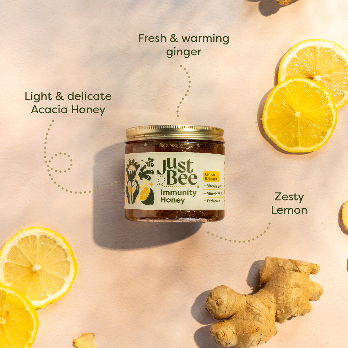 Lemon & Ginger Immunity Honey (260g) - Subscription