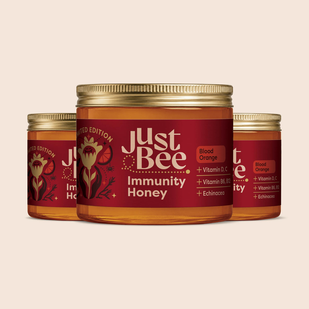 LIMITED EDITION Blood Orange Immunity Honey Multipack (3x260g)