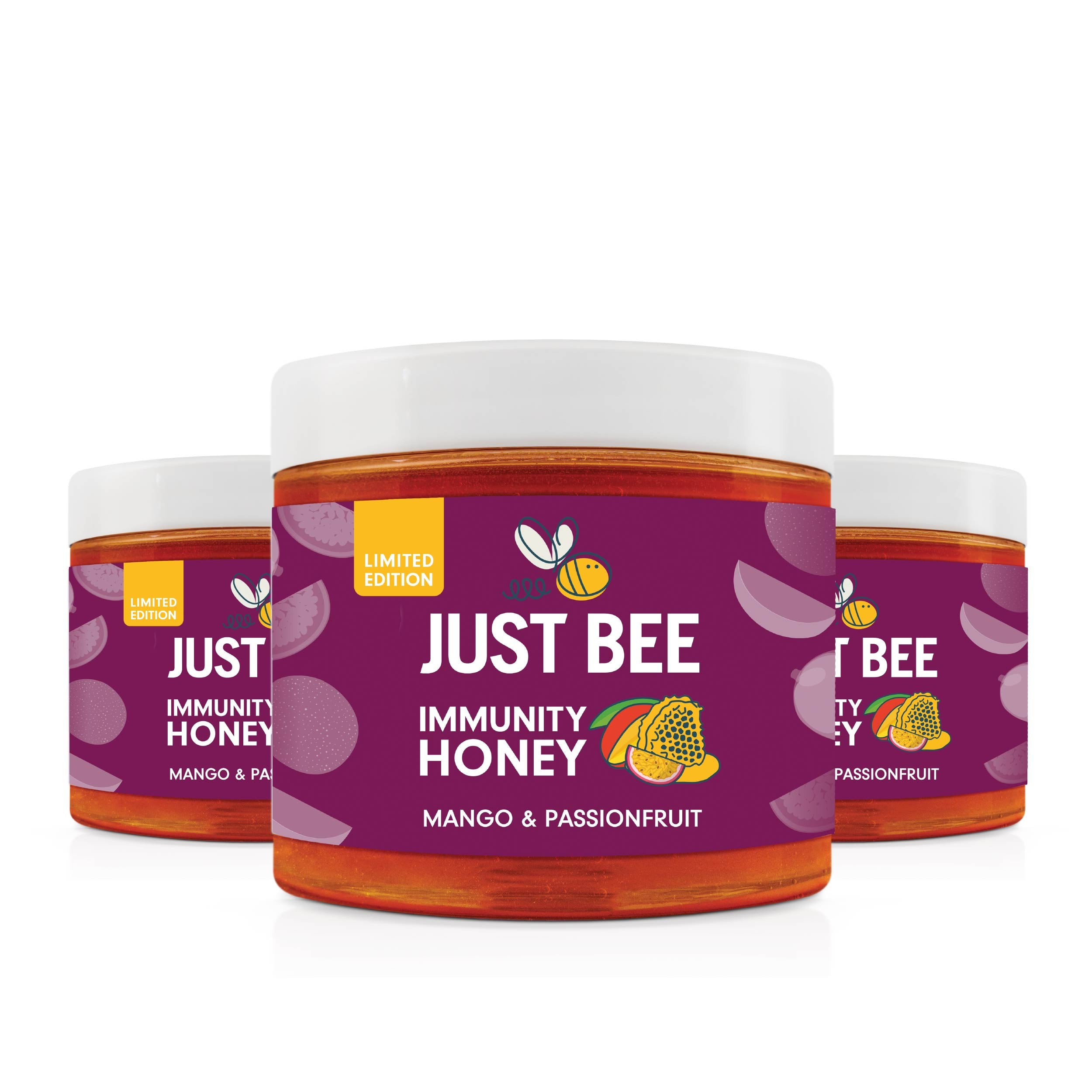 LIMITED EDITION Mango & Passionfruit Immunity Honey (3 x 260g)