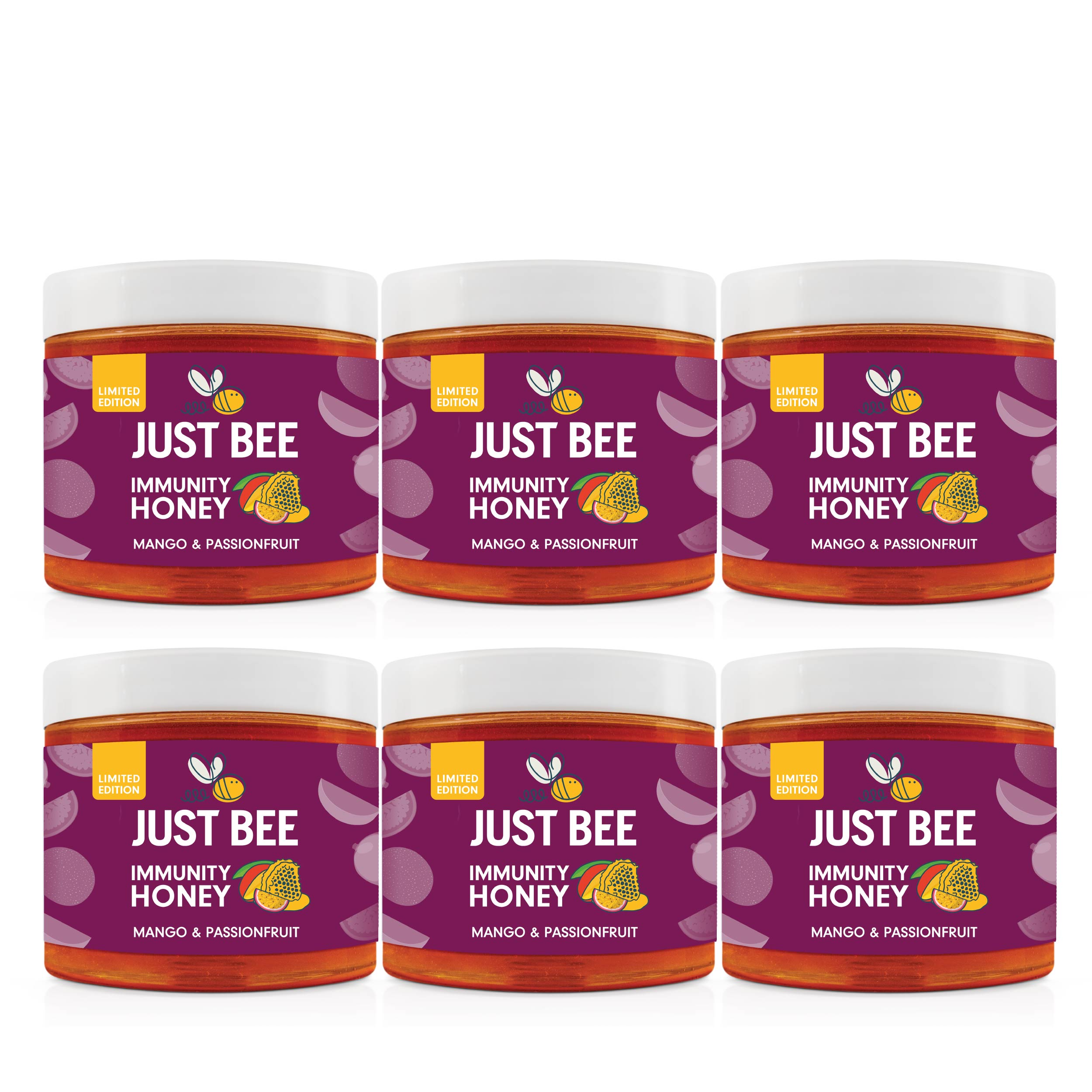 LIMITED EDITION Mango & Passionfruit Immunity Honey (6 x 260g)