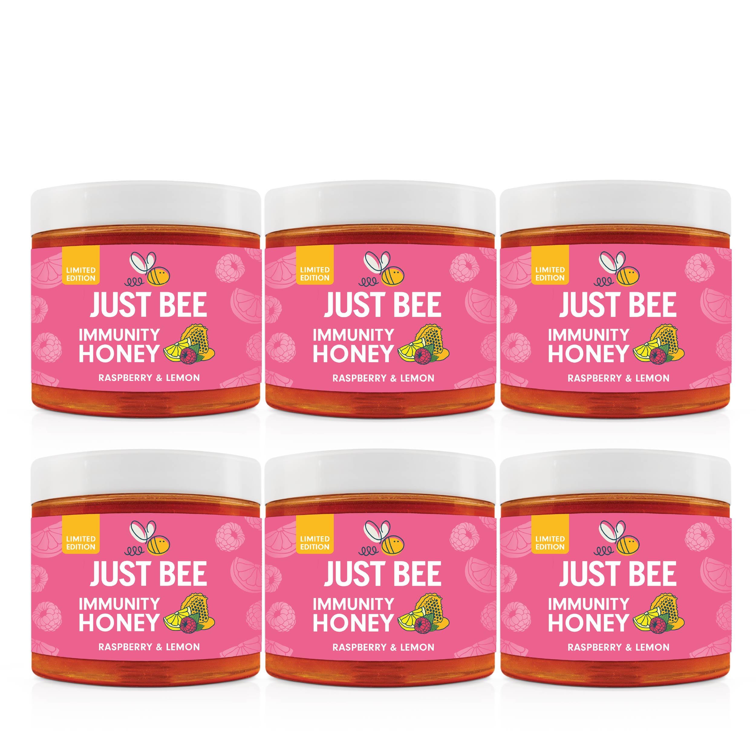 LIMITED EDITION Raspberry & Lemon Immunity Honey Bulkpack (6x260g)