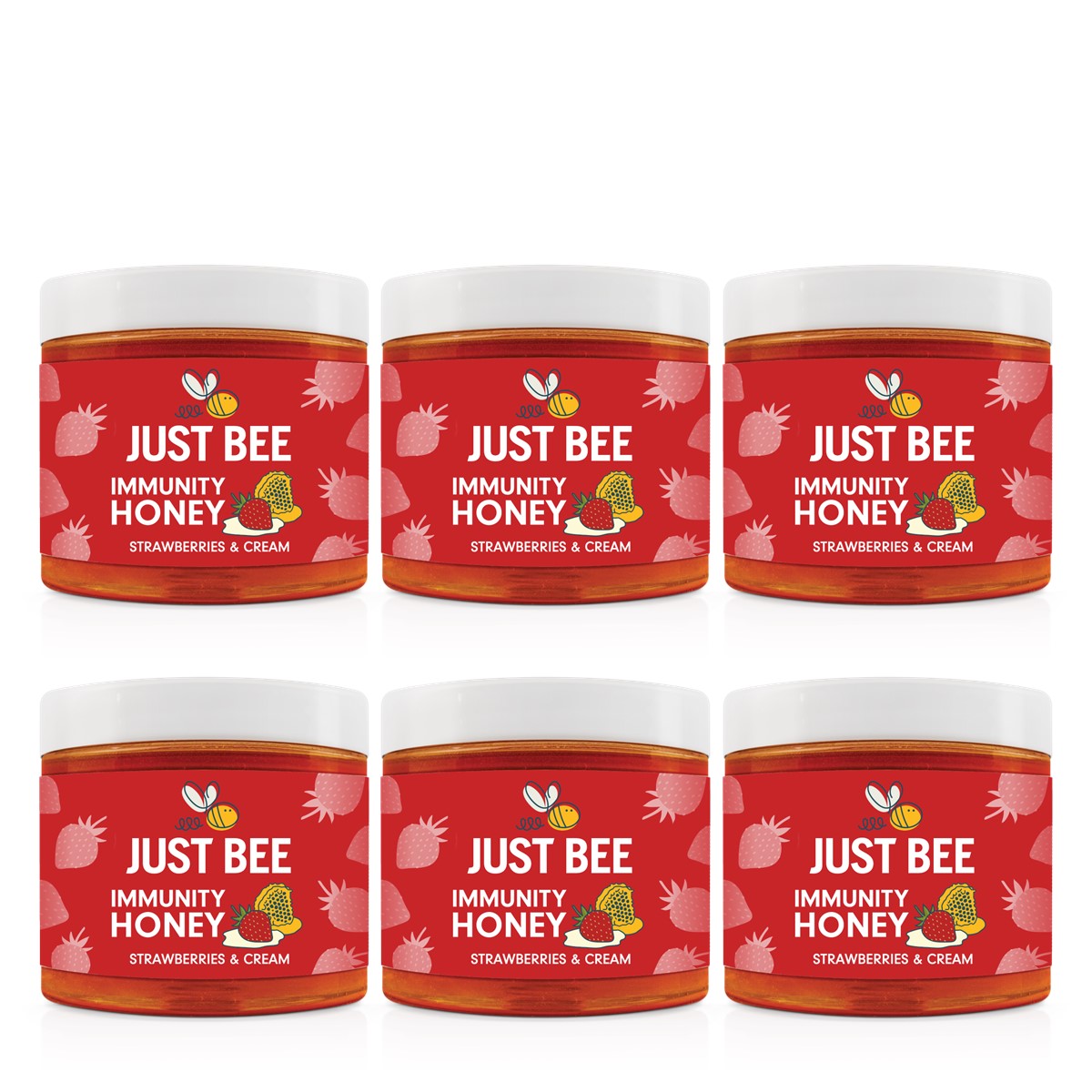 LIMITED EDITION Strawberries & Cream Immunity Honey (6x260g)