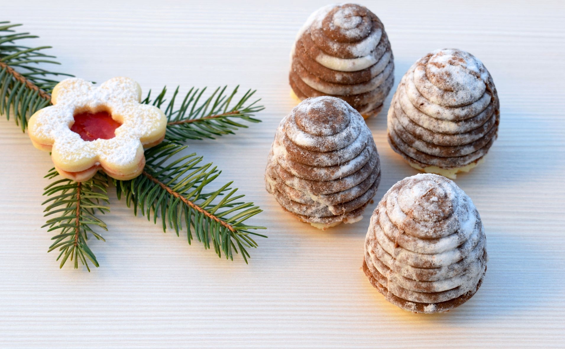Honey with Christmas Tree Bee Hives