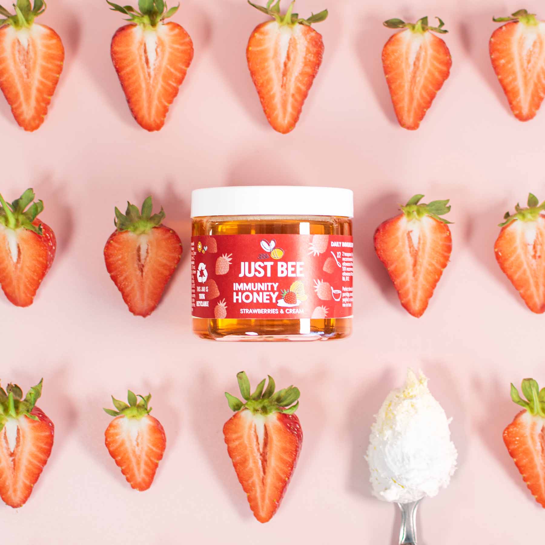 LIMITED EDITION Strawberries & Cream Immunity Honey (260g)