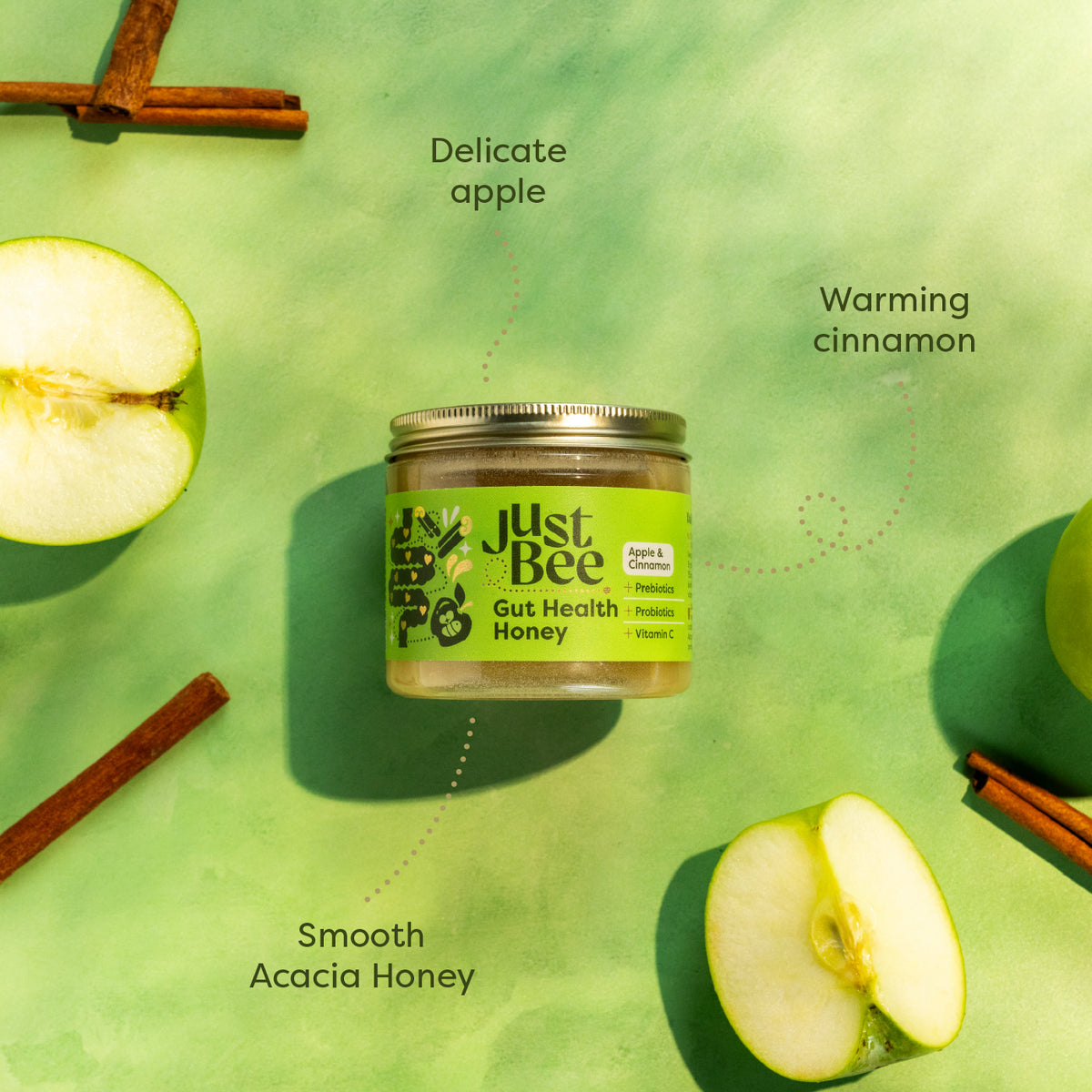 Gut Health Honey with Apple & Cinnamon (3x260g)