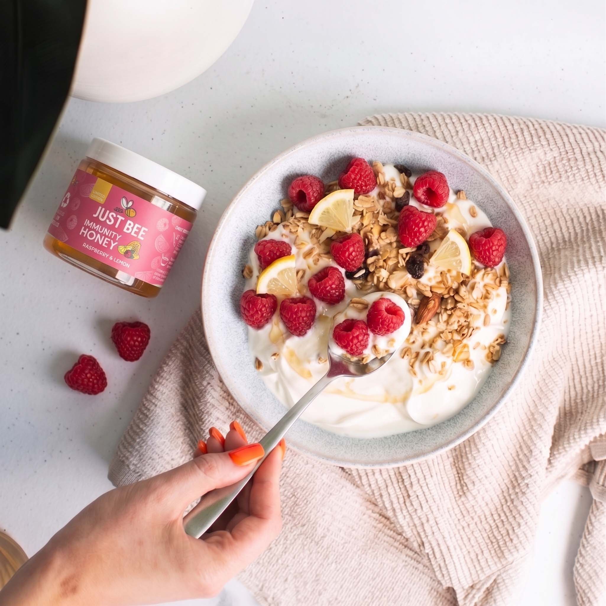 LIMITED EDITION Raspberry & Lemon Immunity Honey Bulkpack (6x260g)