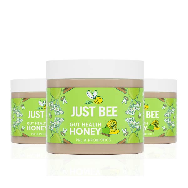 Gut Health Honey - Apple & Cinnamon with Pre and Probiotics (3x260g)