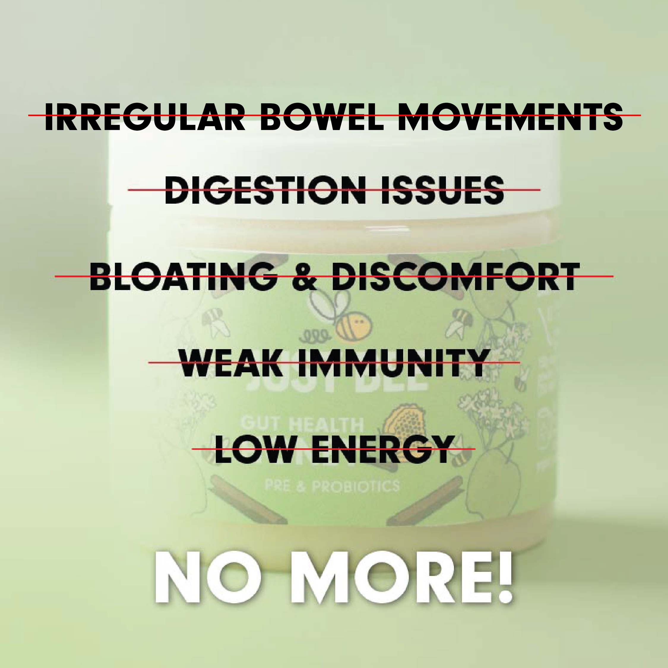 Gut Health Honey - Apple & Cinnamon with Pre and Probiotics (3x260g)