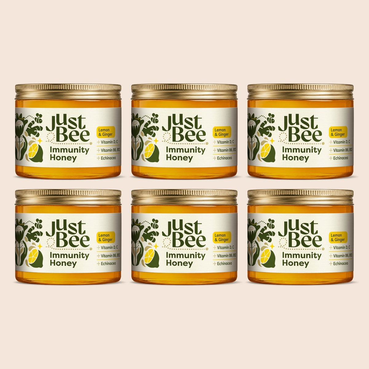 Lemon & Ginger Immunity Honey Bulk Pack (6x260g)
