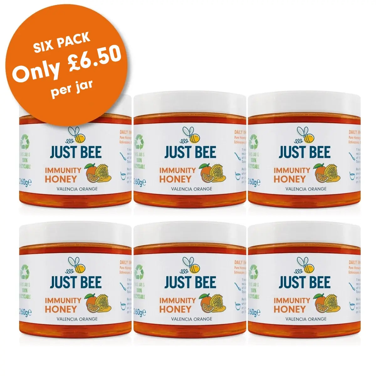 Orange Immunity Honey Bulk Pack (6 x 260g)
