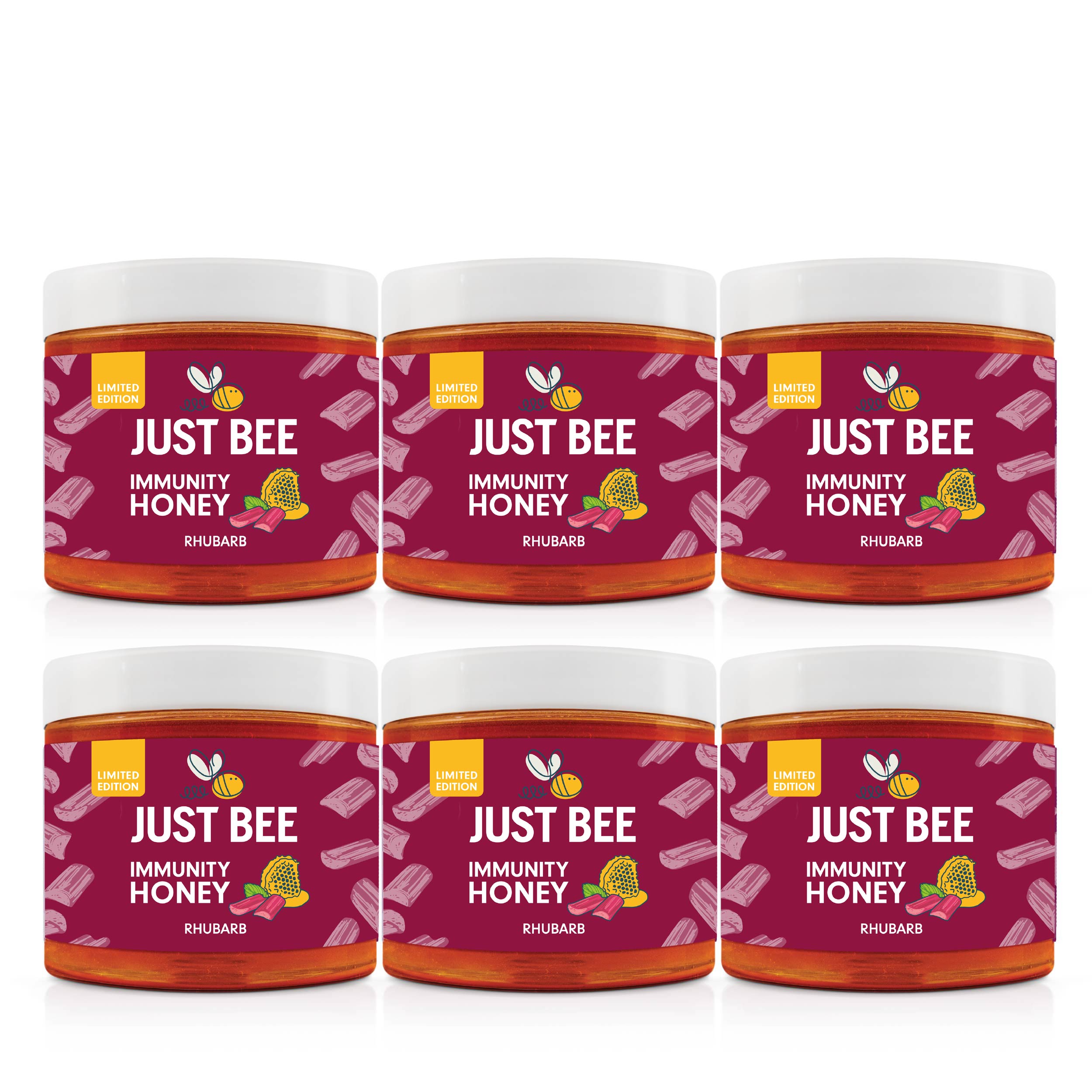 LIMITED EDITION Rhubarb Immunity Honey (6x260g)