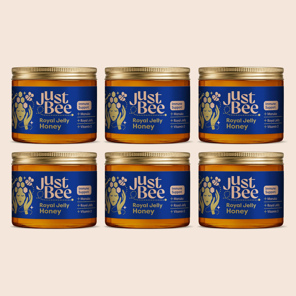 Royal Honey Bulkpack - with Royal Jelly, Manuka & Vitamin D (6x260g)
