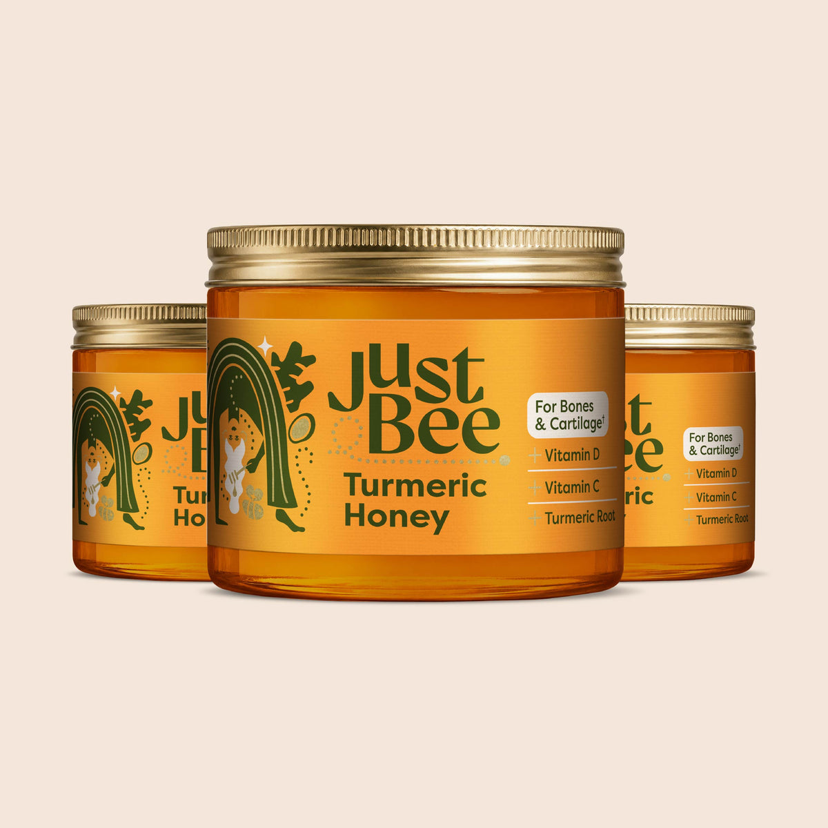 Turmeric Honey with Turmeric, Vitamins D & C Multipack (3x260g)