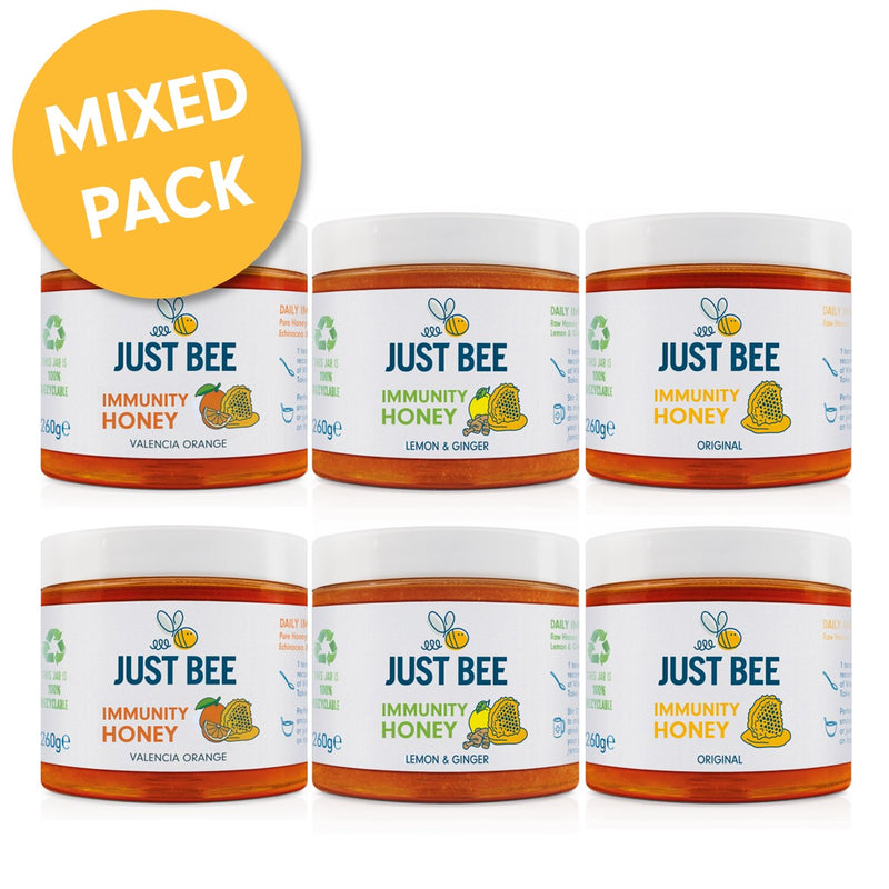 Mixed Immunity Honey Pack (2 Original & 2 Lemon & Ginger & 2 Orange)