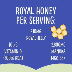 Royal Honey Bulkpack - with Royal Jelly, Manuka & Vitamin D (6x260g)