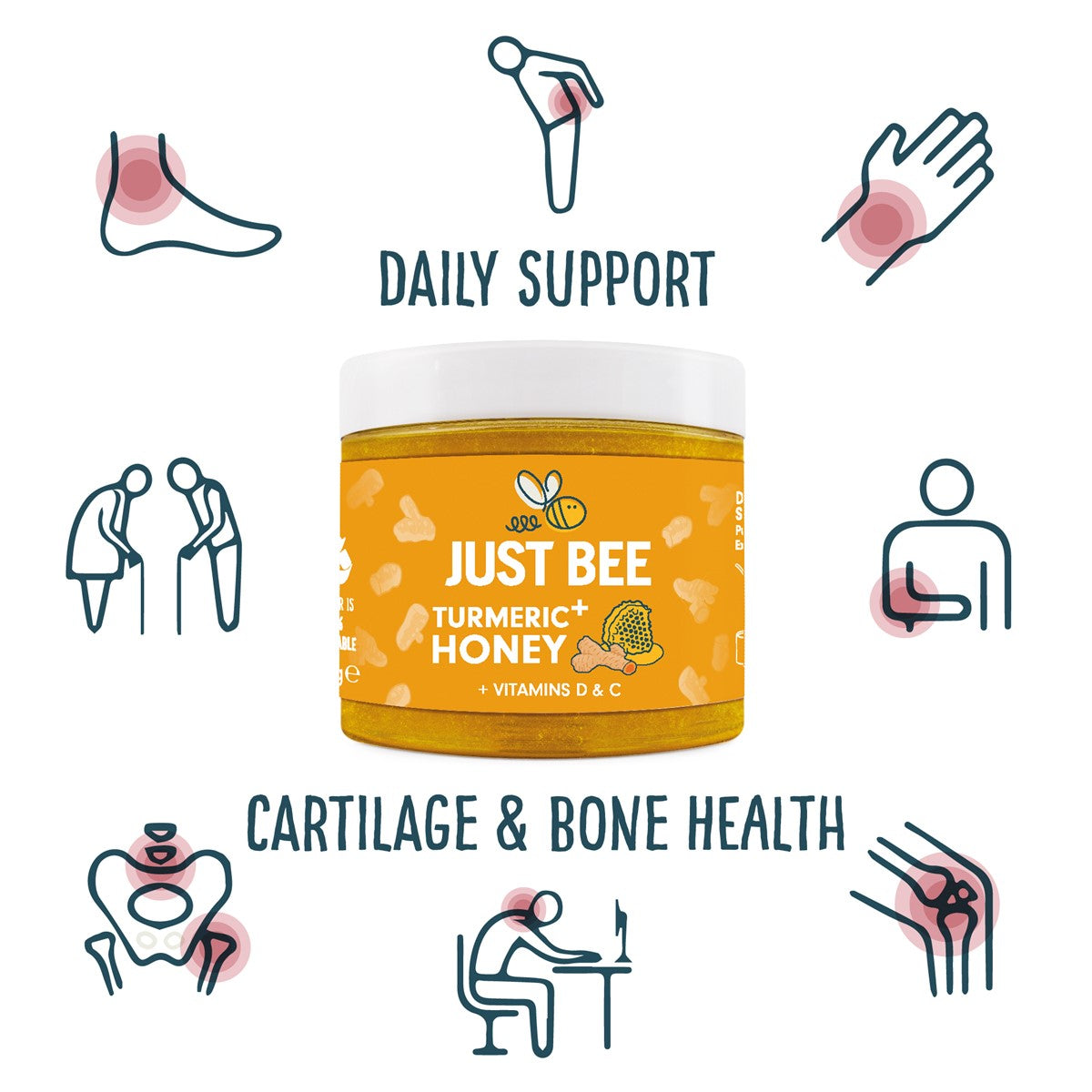 Turmeric+ Honey with Turmeric Extract, Vitamins D & C (260g)